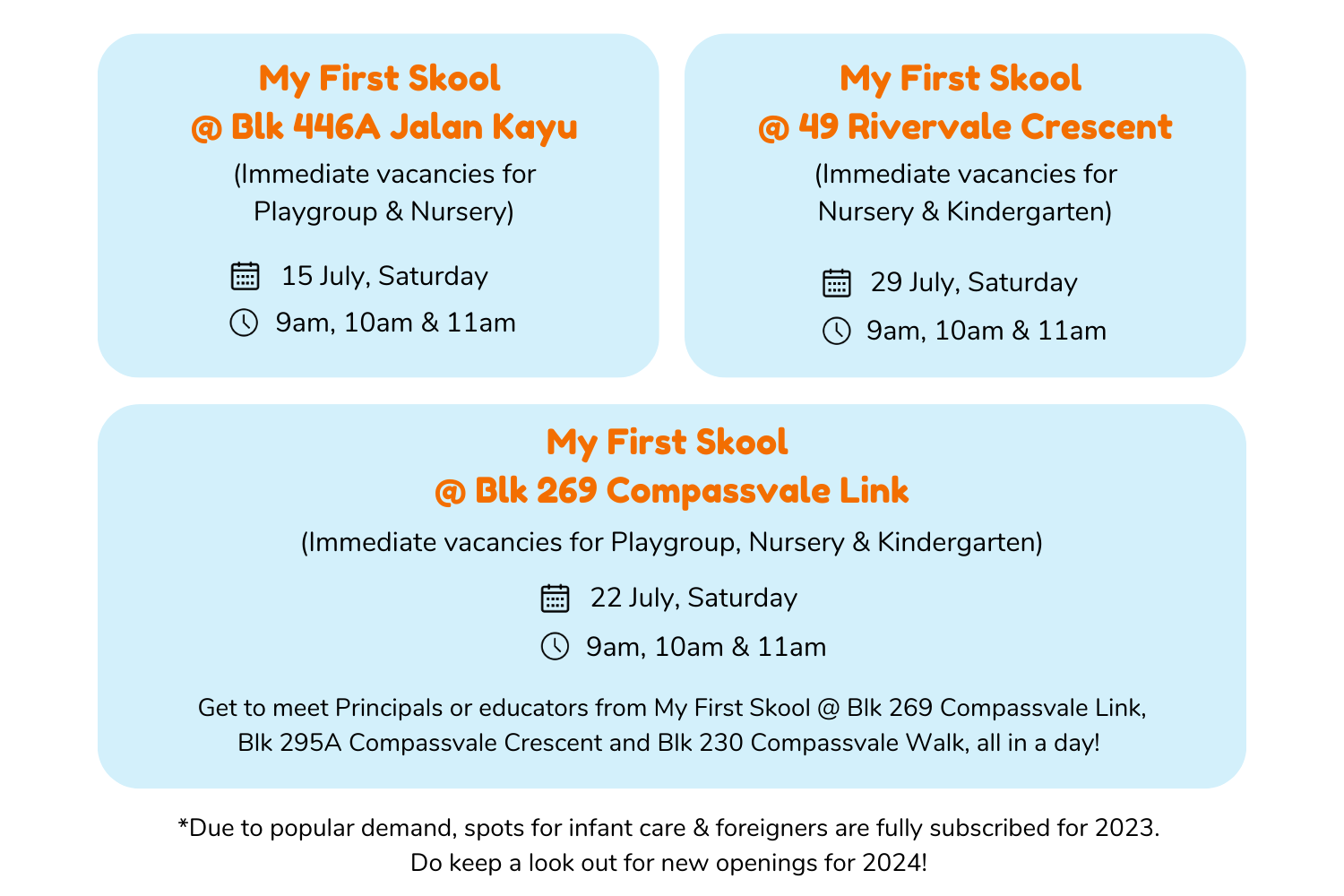 My First Skool Sengkang Open House